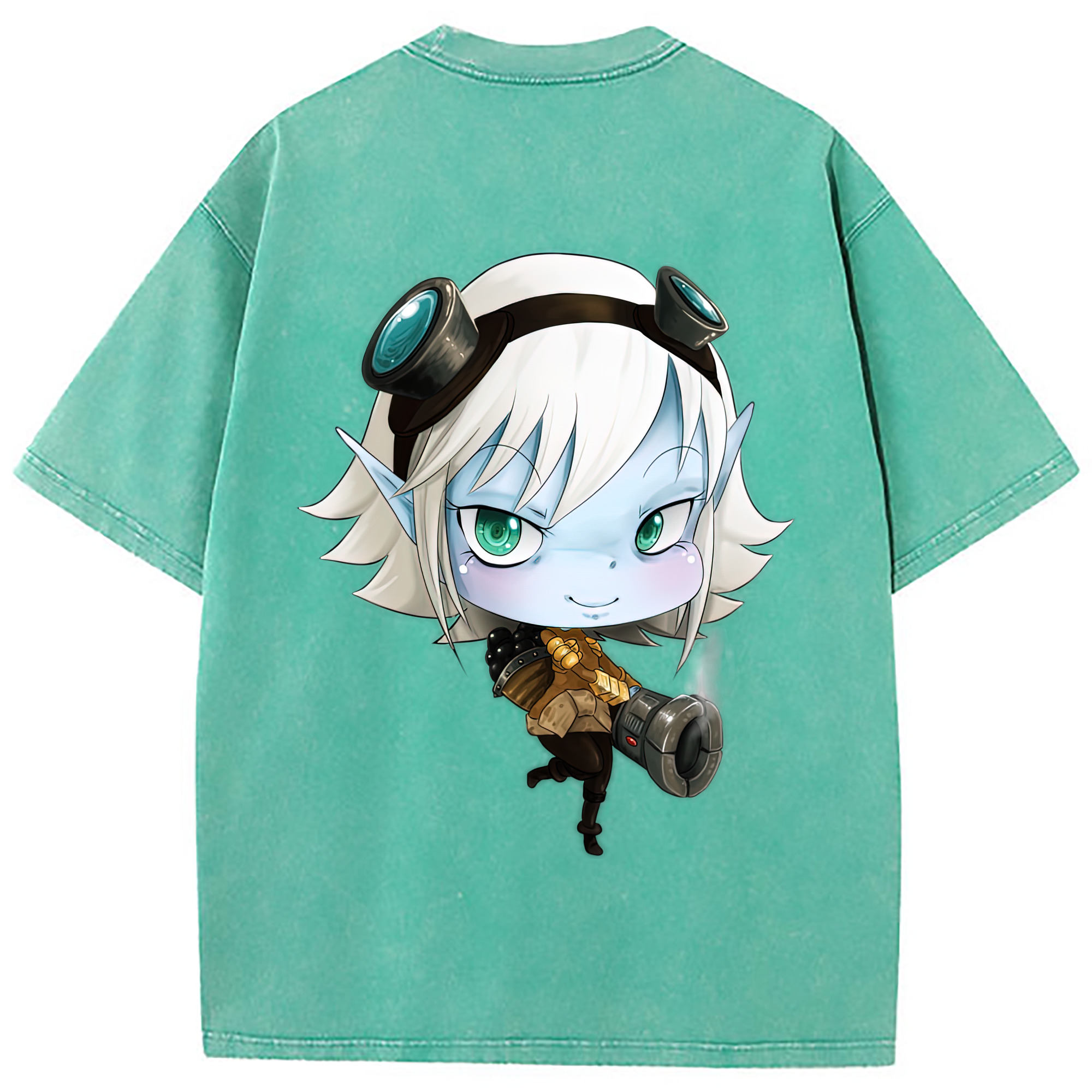 （画像用） リーグ・オブ・レジェンド League of Legends LOL 綿100% ヴィンテージ風 半袖Tシャツ（背面プリント）
